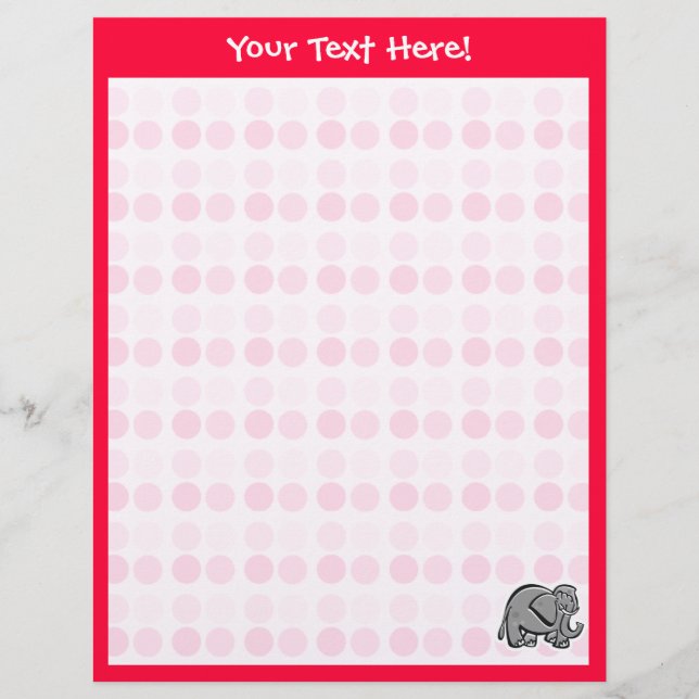 Lámina Elefante Cute (Anverso)