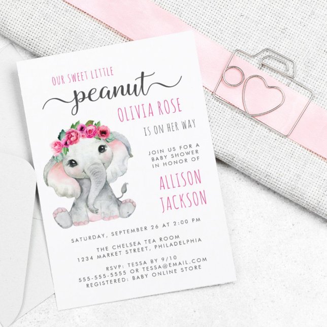 Lámina Elefante de cacahuete de presupuesto acuarela Niña (Subido por el creador)