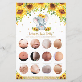 Lámina Elefante de Sunflower Baby Bump o Juego de Belly d