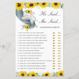 Lámina Elefante De Sunflower Dijo Que Dijo Que Estaba Aco