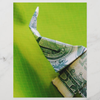 Lámina Elefante del origami de la factura del dólar sobre
