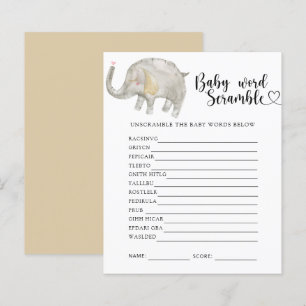 Lámina Elefante - Juego de estribillos con palabras para