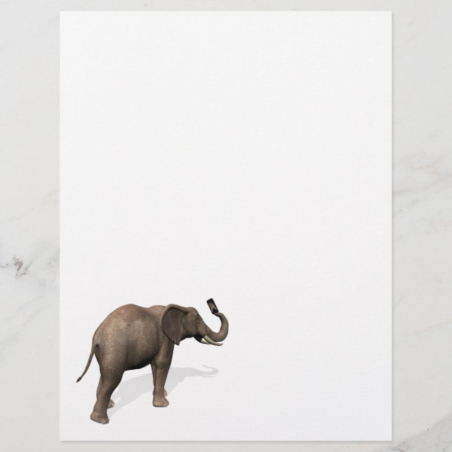 Lámina Elefante tomando un selfie (Anverso)