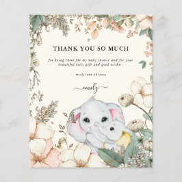 Lámina Elefantes Presupuestarios Cream Baby Shower Gracia