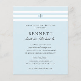 Lámina Elegancia clásica Boys Baptism Invitación