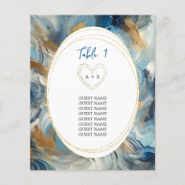 Lámina Elegancia contemporánea: Lista de invitados Blue W