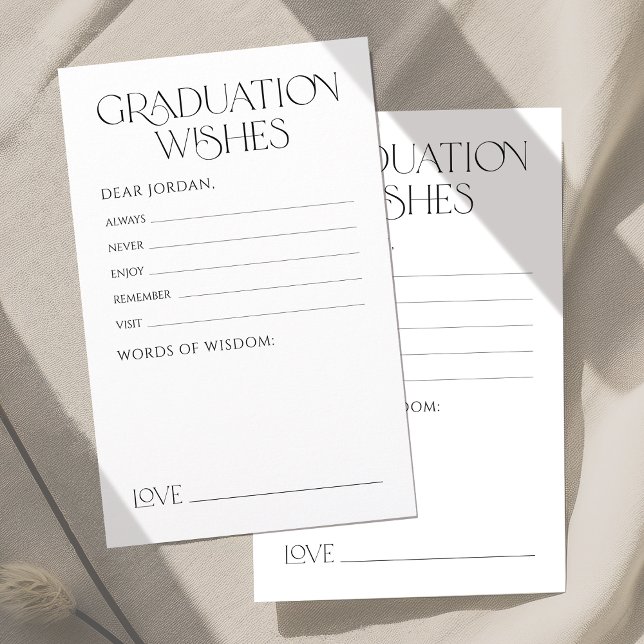 Lámina Elegancia minimal y elegante. Consejos y deseos de (Minimal Graceful Elegance Graduate advice & wishes)