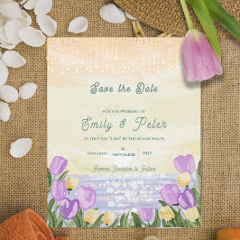 Lámina Elegant Beach Destination Wedding Save the Date