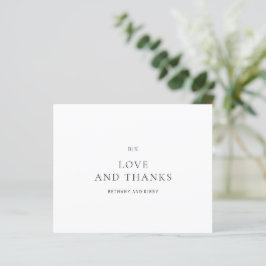 Lámina Elegant Classic Budget Wedding Thank You Card