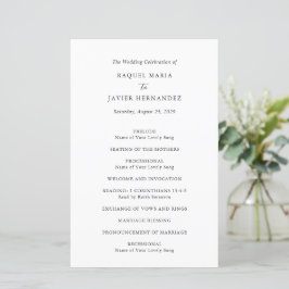 Lámina Elegant Classic Wedding Program