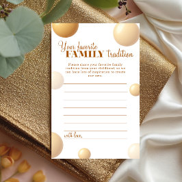 Lámina Elegant Gold Balloon Family Tradition Card