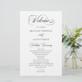 Lámina Elegant Minimalist modern Wedding Program