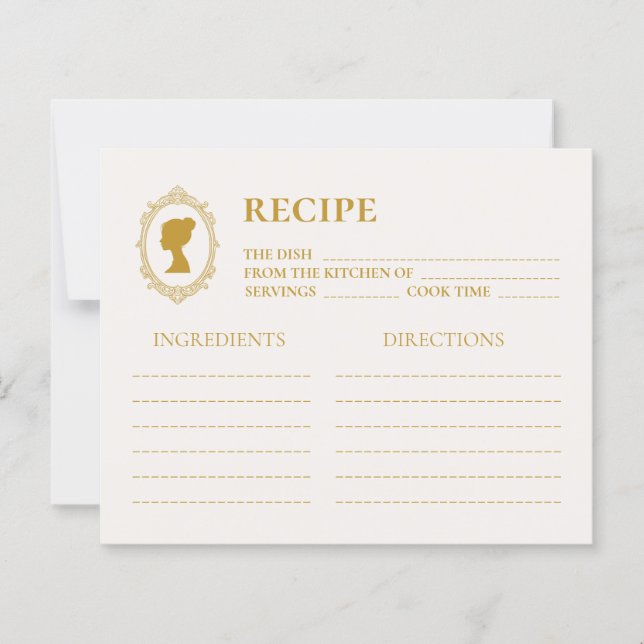 Lámina Elegant Regency Era Gold Bridal Shower (Anverso)