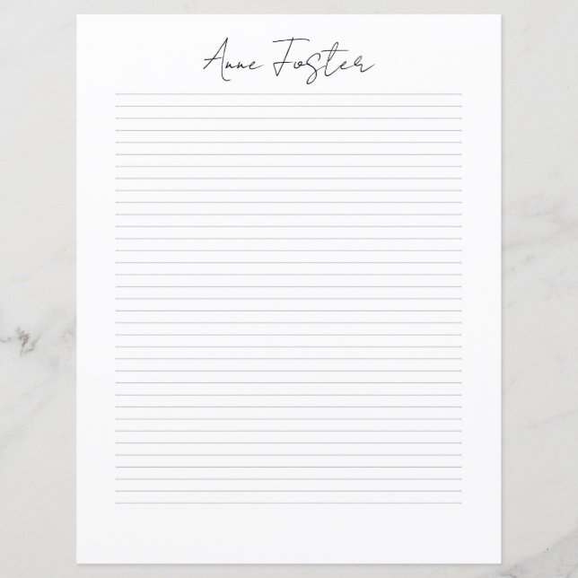 Lámina Elegant Script Monogram Personalized Stationery (Anverso)