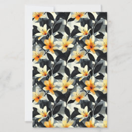 Lámina Elegant Yellow Lily Flowers Scrapbook Paper