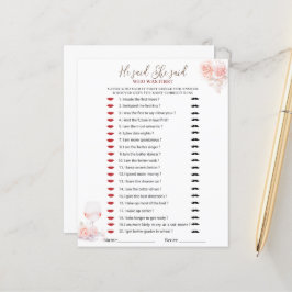 Lámina Elegante acuarela rosa Floral Dijo que dijo g