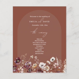 Lámina Elegante Anemone Arch Dark Terracotta Boda