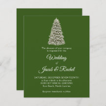 Elegante árbol de Navidad Invitación a la boda ver