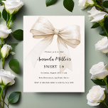Lámina Elegante arco beige Sweet 16 invitación<br><div class="desc">Un fondo beige suave de color crema,  decorado con un gran arco. Personalice y agregue un nombre y detalles del fiesta. 1 hoja = 1 borde impreso de invitación al borde.</div>