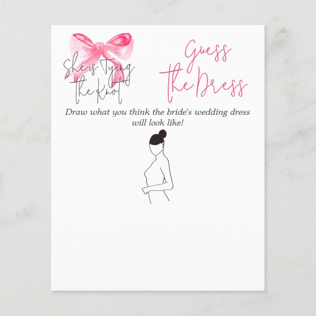 Lámina Elegante atando el juego de ducha de novias Knot P (Anverso)