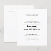 Elegante BAUTIZO Bautismo Baptismo Moderno -ADD VE