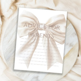 Lámina Elegante beige da consejos de Baby Shower para pad