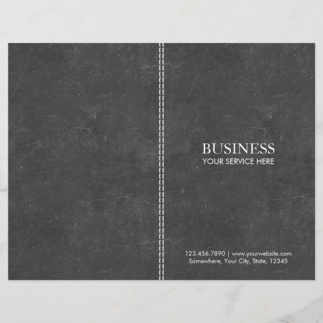 Lámina Elegante Bi-fold de Pizarra (Anverso)