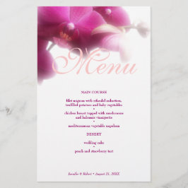 Lámina Elegante Boda floral carta de cena