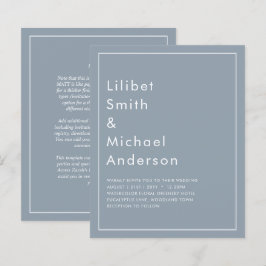 Lámina Elegante Boda monocromo azul turbio de presupuesto