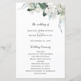 Lámina Elegante Boda verde azulado floral blanco turbio