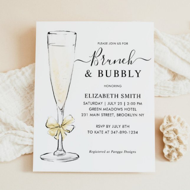 Lámina Elegante Brunch de oro de Moda y ducha Bubbly Brid (Subido por el creador)