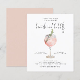 Lámina Elegante Brunch rosado e Invitat de ducha de novia
