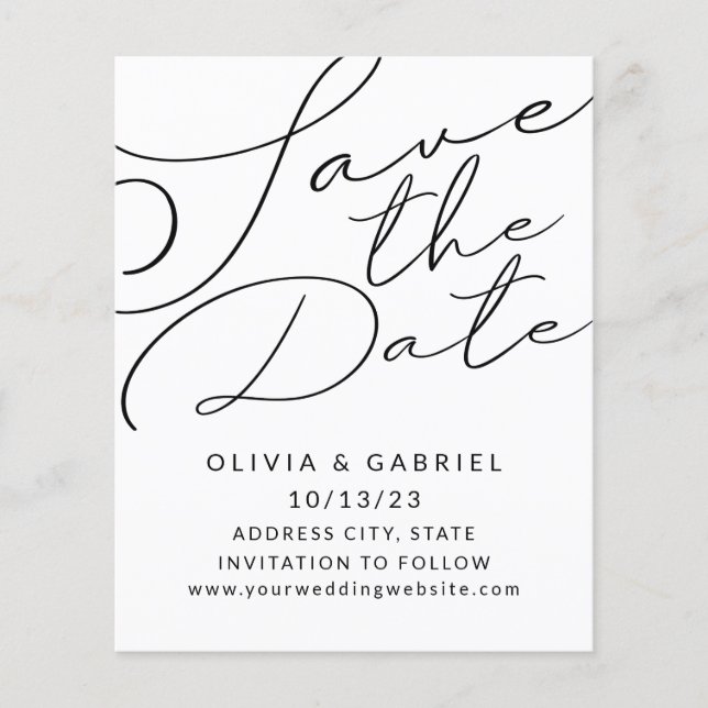 Lámina Elegante caligrafía Minimalista elegante y sencill (Anverso)