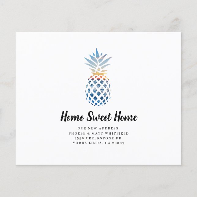 Lámina Elegante cambio de dirección Invitación de movimie (Anverso)