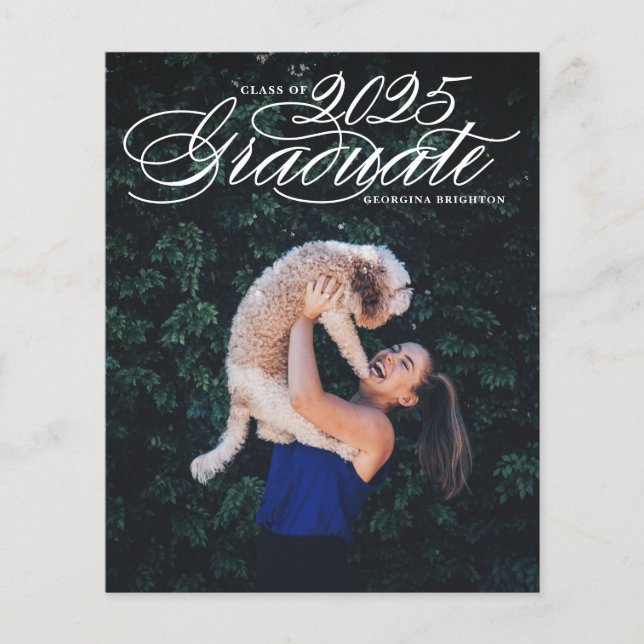 Lámina Elegante Clase de Script de 2024 Invitación a la G (Anverso)