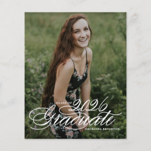 Lámina Elegante Clase de Script de 2024 Invitación a la G