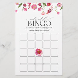 Lámina Elegante color de agua rosa Flores de novia Juego 