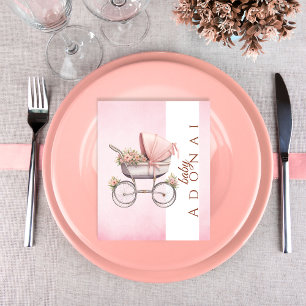 Lámina Elegante decoración de plato de cochecito de bebé 