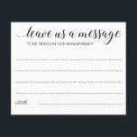 Lámina Elegante Dejarnos Un Mensaje Boda Consejo<br><div class="desc">Estos hermosos bodas "déjennos un mensaje" hojas de papel de asesoramiento serán una adición perfecta a la mesa del libro de invitados. Tendrás a todos los clientes hablando de su mejor consejo para los recién casados. Parte de la colección de Alejandra.</div>