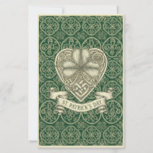 Elegante día de San Patricio trébol irlandés valor