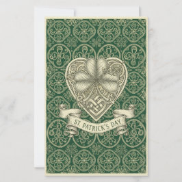 Lámina Elegante día de San Patricio trébol irlandés valor