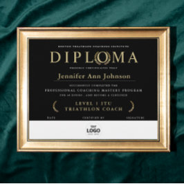 Lámina Elegante diploma del premio de graduación de la co
