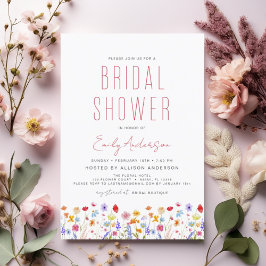 Lámina Elegante ducha de novias con flores silvestres de 