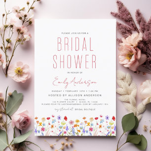 Lámina Elegante ducha de novias con flores silvestres de