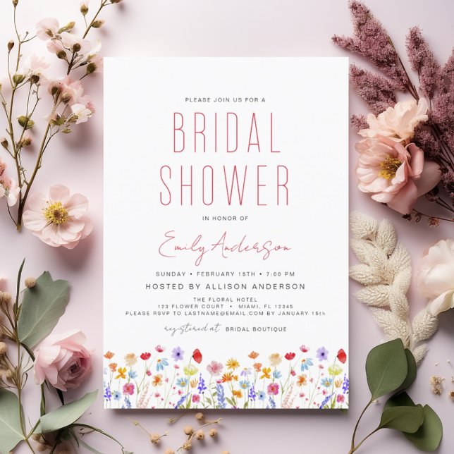 Lámina Elegante ducha de novias con flores silvestres de  (Subido por el creador)