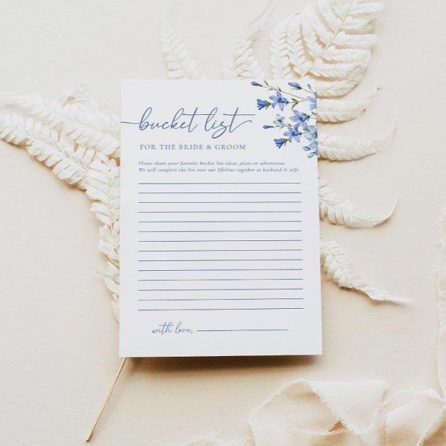 Lámina Elegante Dusty Blue Bucket List Bridal Shower Game (Subido por el creador)