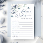 Lámina Elegante Dusty Blue Winter Foliage Advances & Wise<br><div class="desc">Elegante Tarjeta de Consejos de Foliage Dusty Blue Winter. Personalice con la novia el nombre y la fecha de la ducha. Para una mayor personalización,  haga clic en el enlace "personalizar adicional". Si necesitas ayuda,  ponte en contacto conmigo,  por favor.</div>