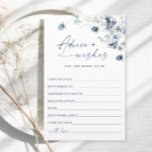 Lámina Elegante Dusty Blue Winter Foliage Advances & Wise<br><div class="desc">Elegante Tarjeta de Consejos de Foliage Dusty Blue Winter. Personalice con la novia el nombre y la fecha de la ducha. Para una mayor personalización,  haga clic en el enlace "personalizar adicional". Si necesitas ayuda,  ponte en contacto conmigo,  por favor.</div>