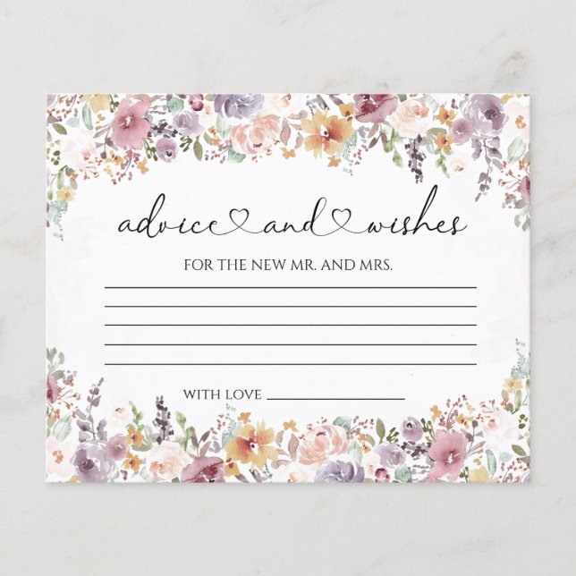 Lámina Elegante espectáculo de flores silvestres y desea  (Anverso)