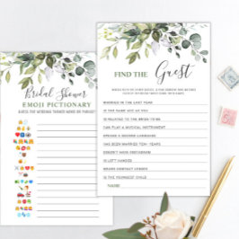 Lámina Elegante Eucalyptus Doble Juguete De Ducha Bridal